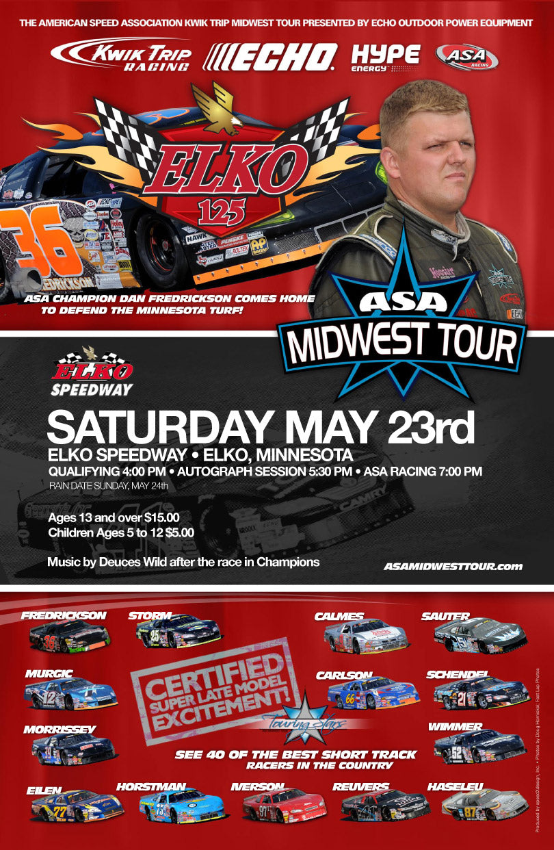 Elko Speedway Racing Poster automotive wall poster