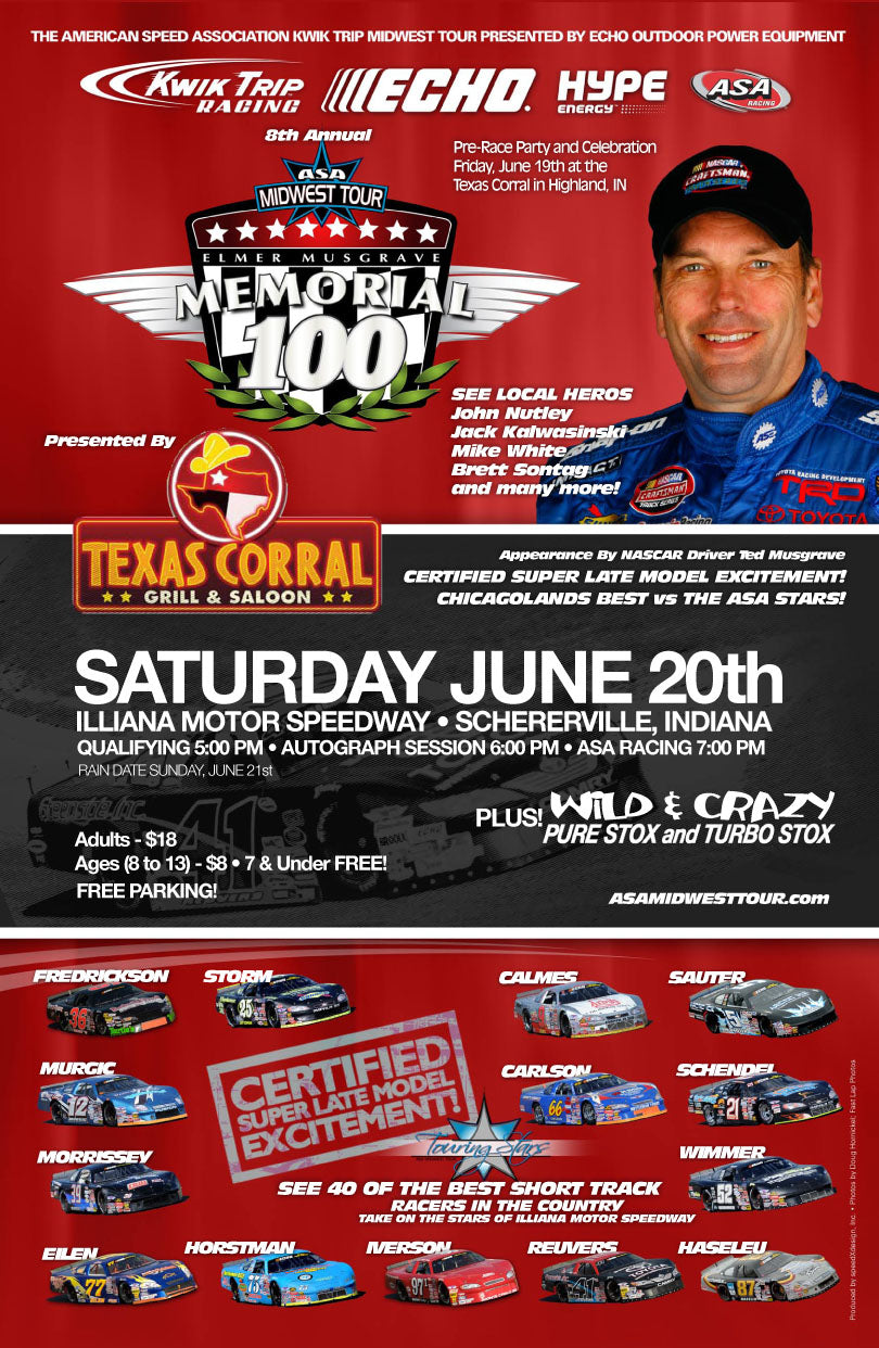Illiana Motor Speedway Poster automotive wall poster