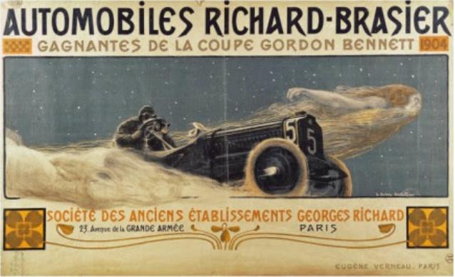 Richard-Brasier Automobile Poster automotive wall poster
