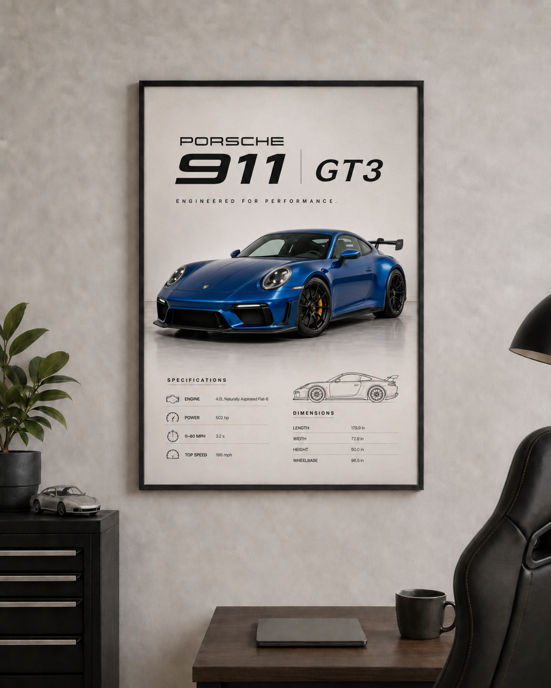 Porsche 911 GT3 RS Spa Poster