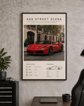 Ferrari 488 Street Scene Poster