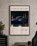 Bugatti Chiron Lights Poster