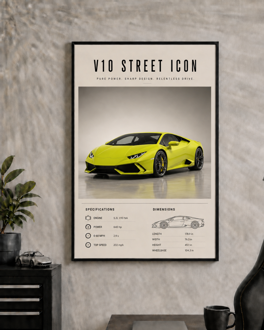Lamborghini Huracan Street Poster