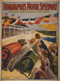 Indianapolis Motor Speedway 1909 Poster automotive wall poster