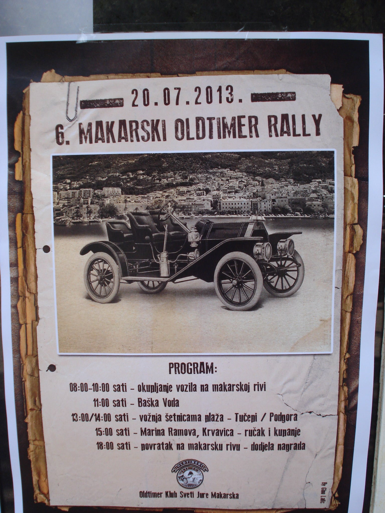 Makarska Oldtimer Rally Poster automotive wall poster